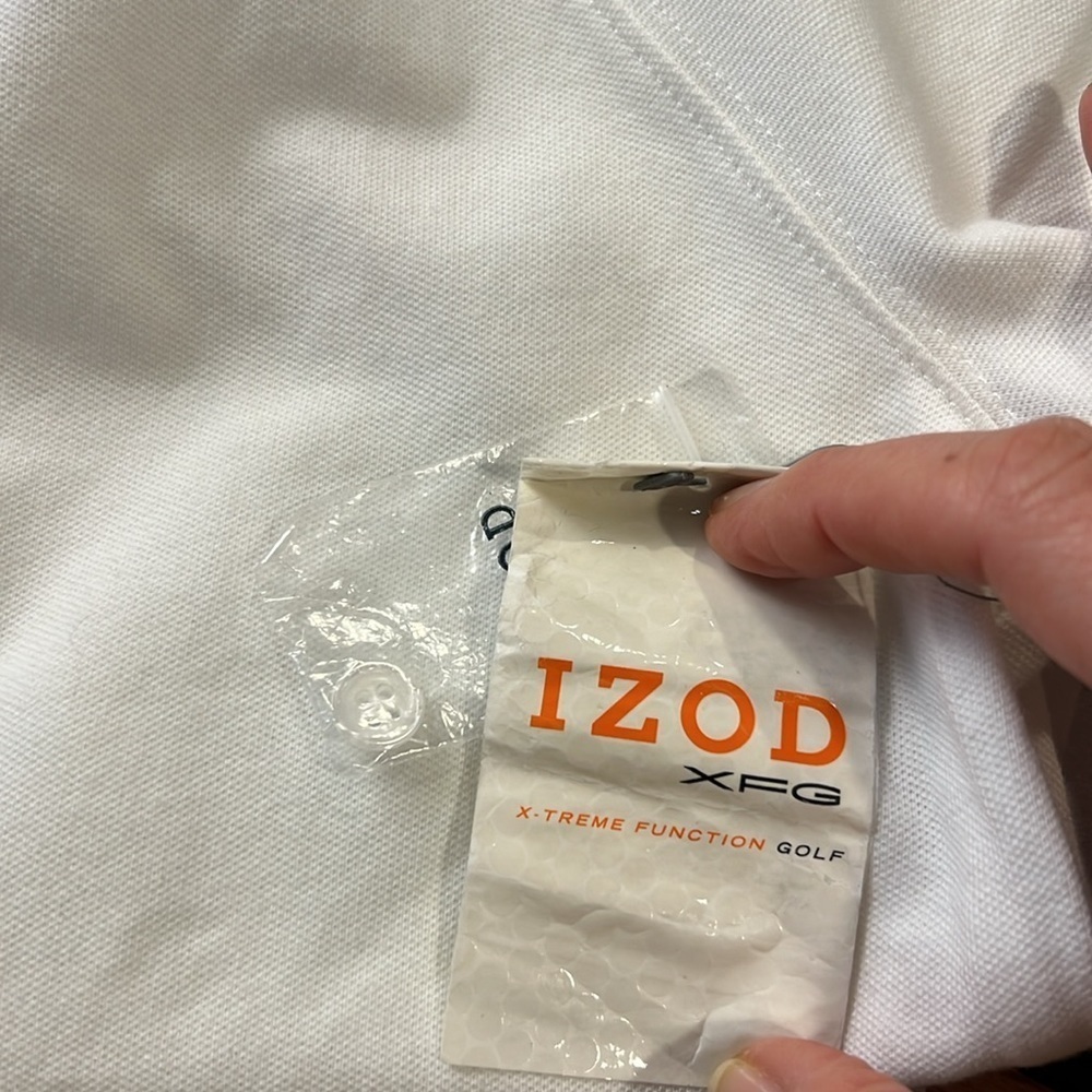 IZOD XFG White pink cotton Golf polo shirt size small - Picture 7 of 7